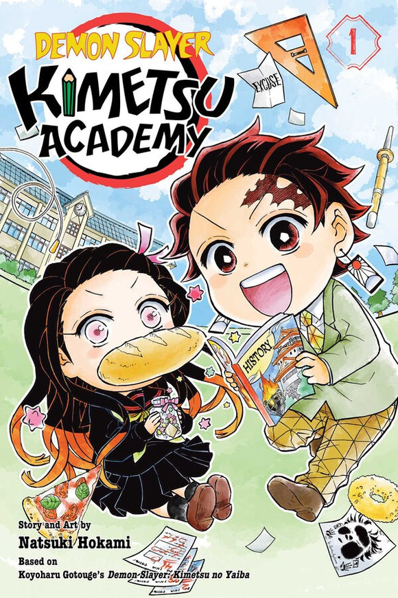 Demon Slayer: Kimetsu Academy vol 1 Manga Book front cover