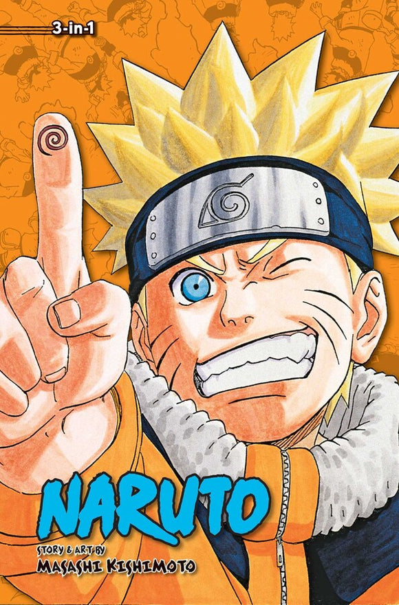 Naruto 3 in 1 vol 8 front cover manga book