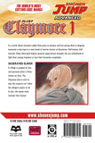 Claymore vol 1 Manga Book back cover