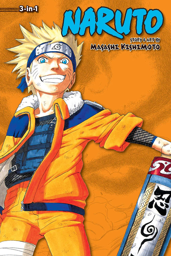 Naruto (3-in-1 Edition) vol 4 Manga Book front cover